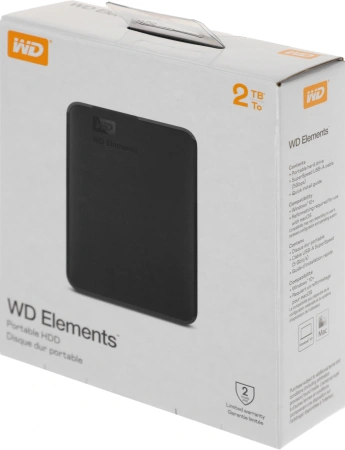 Жесткий диск WD USB 3.0 2Tb WDBU6Y0020BBK-WESN Elements Portable 2.5" черный