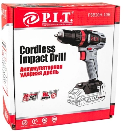 Дрель-шуруповерт P.I.T. PSB20H-10B аккум. патрон:быстрозажимной