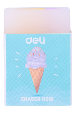 Ластик Deli EH301 прямоугольный 38х25х17мм ассорти индивидуальная картонная упаковка