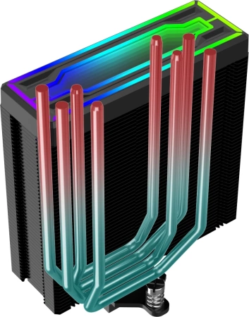 Устройство охлаждения(кулер) Bloody BD-AC205-ARGB1 ARGB Soc-AM5/AM4/1151/1200/2066/1700 черный 4-pin 14-26dB Al+Cu LCD 205W 513gr Ret (BD-AC205-ARGB1-BK)