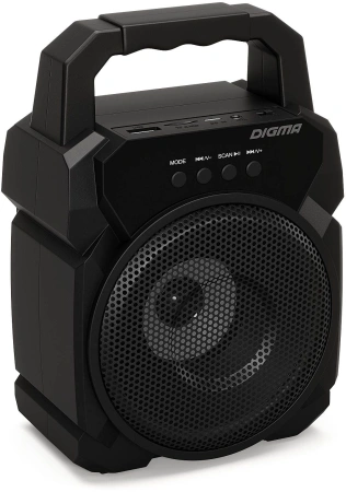 Колонка порт. Digma D-PS1500 черный 10W 1.0 BT 10м 500mAh (SP1500B)