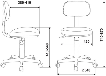 Кресло Бюрократ CH-201NX сиденье розовый Unicorn-PK крестов.