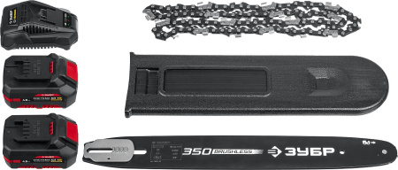 Электрическая цепная пила Зубр ПЦЛ-3635-42 дл.шины:14" (35cm) 2аккум. 4Ач ЗУ