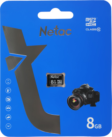 Флеш карта microSDHC 8Gb Class10 Netac NT02P500STN-008G-S P500