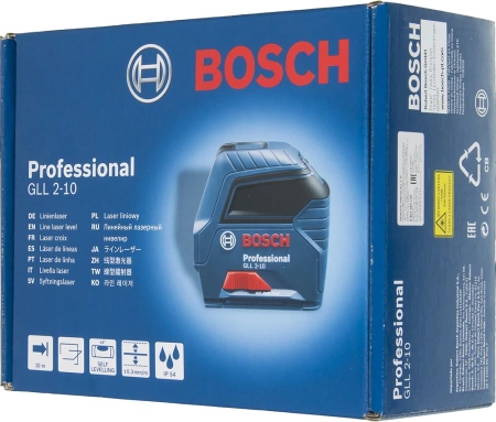 Нивелир лазерн. Bosch GLL 2-10 Professional 2кл.лаз. цв.луч. красный 2луч. (0601063L00)