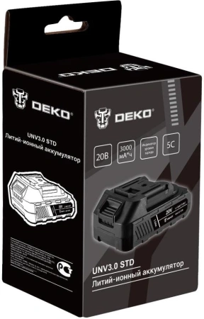 Батарея аккумуляторная Deko UNV3.0 STD 20В 3Ач Li-Ion (063-4493)