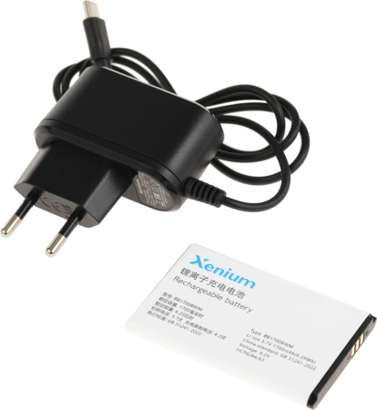 Мобильный телефон XENIUM X700 черный моноблок 2Sim 2.31" 240x320 Nucleus 0.3Mpix GSM900/1800 MP3 FM microSD max32Gb