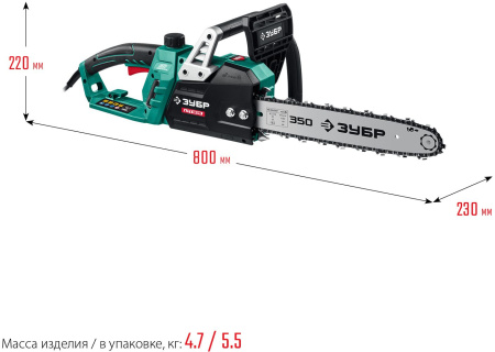 Электрическая цепная пила Зубр Мастер ПЦ-1835 1800Вт дл.шины:14" (35cm) (ПЦ-1835)