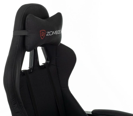 Кресло игровое Zombie Rudger черный с подголов. крестов. пластик