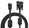 Кабель Buro HDMI-19M-DVI-D-1.8M HDMI (m) DVI-D (m) 1.8м феррит.кольца черный