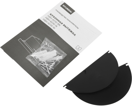 Вытяжка встраиваемая Hyundai HBH 6230 BK черный управление: кулисные переключатели (1 мотор)