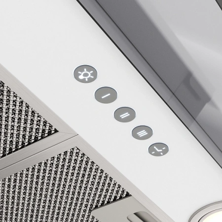 Вытяжка встраиваемая Elikor 60П-1000 белый управление: кнопочное (1 мотор)