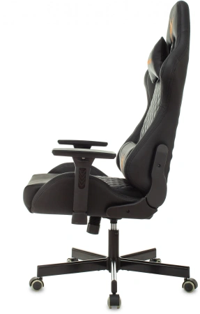 Кресло игровое Knight ARMOR черный ромбик эко.кожа с подголов. крестов. металл