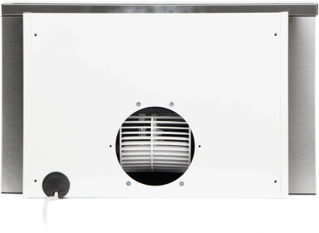 Вытяжка встраиваемая Elikor Интегра Glass 50Н-400-В2Д нержавеющая сталь/стекло белое управление: кнопочное (1 мотор)