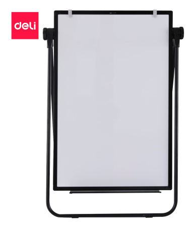 Флипчарт Deli E7886 магнитно-маркерная лак 60x90см на подставке белый с аксессуарами