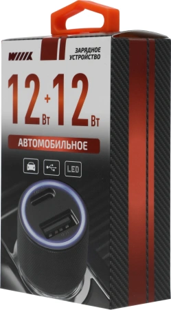 Автомобильное зар./устр. Wiiix UCC-4-2-15 3A USB/USB Type-C черный