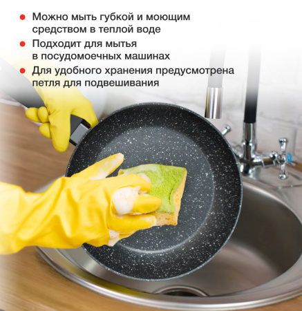 Сковорода Starwind Optimum induction SW-OPI2024 круглая 24см покрытие: Xylan Plus ручка несъемная (без крышки) черный