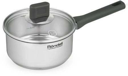 Ковш Rondell Quadro RDS-1595 1.3л. d=16см (с крышкой) стальной