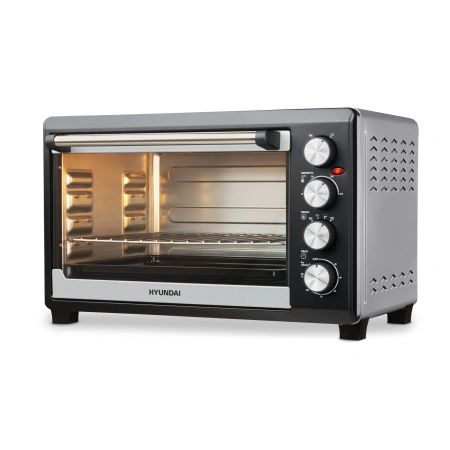 Мини-печь Hyundai MIO-HY075 38л. 2000Вт серебристый/черный