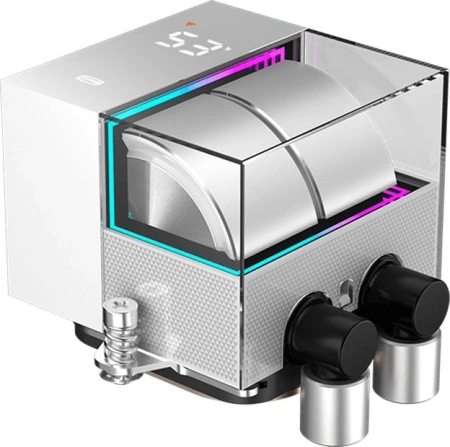 Система водяного охлаждения PcCooler DS360 WH Soc-AM5/AM4/1200/1700/1851 белый 4-pin Al LCD 310W Ret (DS360-WHNWXX-GL)