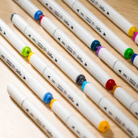 Набор маркеров для скетчинга Deli EC187-60 ColoRun 11мм 150мм трехгр. двойной пиш. наконечник 1-5мм