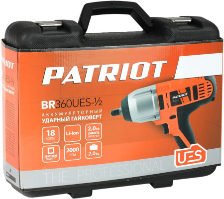 Гайковерт Patriot BR 360UES 1/2 аккум. патрон:квад.1/2" (кейс в комплекте) (180301561)