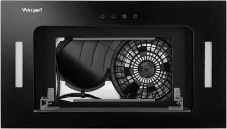 Вытяжка встраиваемая Weissgauff Intense 600 Touch черный/стекло черное управление: сенсорное (1 мотор)