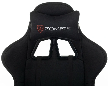 Кресло игровое Zombie Rudger черный с подголов. крестов. пластик