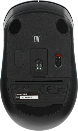 Мышь A4Tech Fstyler FG10 черный/синий оптическая (2000dpi) беспроводная USB (4but)