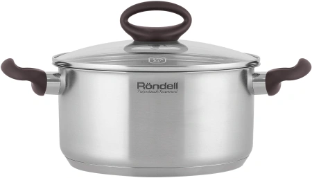 Кастрюля Rondell Tierno RDS-1593 4.8л. d=24см (с крышкой) стальной