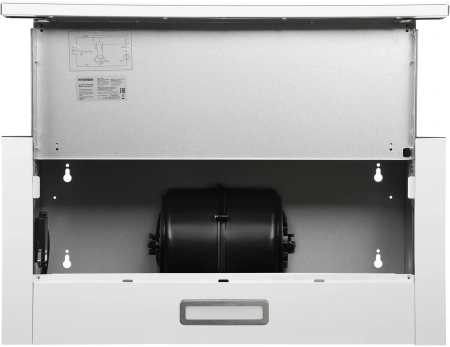 Вытяжка встраиваемая Hyundai HBH 6235 WG белый управление: кнопочное (1 мотор)