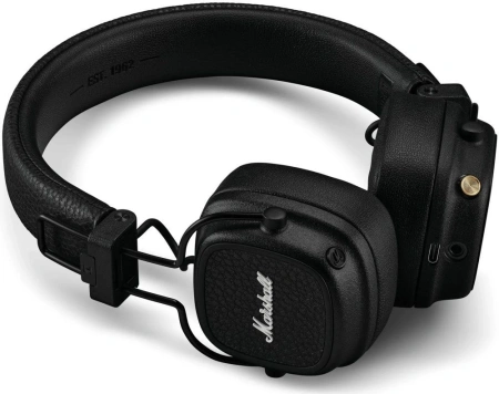 Гарнитура накладные Marshall Major V черный беспроводные bluetooth оголовье (MAJOR V BLACK)