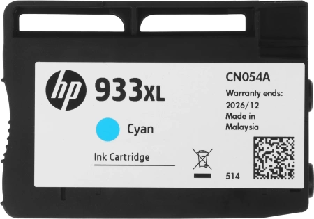 Картридж струйный HP 933XL CN054AE голубой (825стр.) для HP OJ 6700/7100