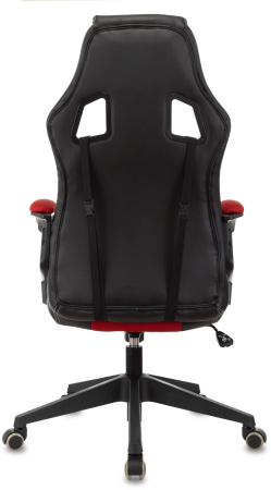 Кресло игровое Zombie Arena черный/красный эко.кожа/ткань крестов. пластик