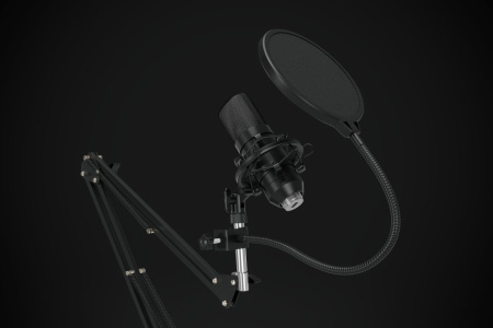 Микрофон проводной Оклик SM-600G 2.5м черный