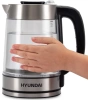 Чайник Hyundai HYK-G4015 1.7л. 2200Вт черный/серебристый (стекло)