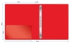 Папка на 4-х кольцах Бюрократ -0827/4RRED A4 пластик 0.7мм кор.27мм внутр. с вставкой красный