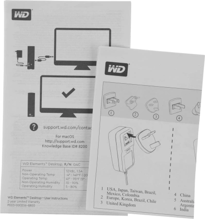 Жесткий диск WD USB 3.0 6Tb WDBWLG0060HBK-EESN Elements Desktop 3.5" черный
