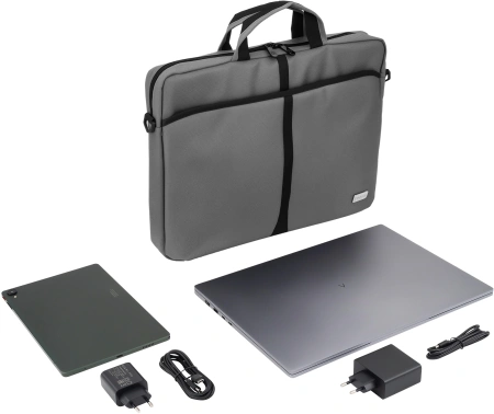 Сумка для ноутбука 17.3" Digma W-210 серый/черный полиэстер (W210GBK)