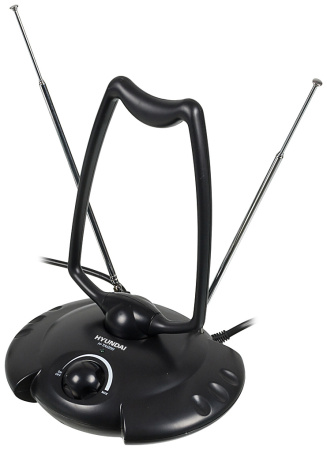 Антенна телевизионная Hyundai H-TAI200 30дБ активная черный каб.:1.35м