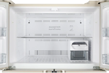 Холодильник Hitachi R-W660PUC7 GBE 2-хкамерн. бежевый стекло инвертер