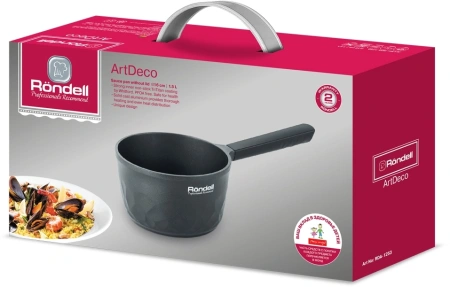 Ковш Rondell ArtDeco RDA-1253 1.5л. d=16см (без крышки) черный