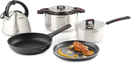 Крышка Rondell Stripes RDA-1621 d=26см крыш.прозрачный руч.серая