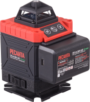 Уровень лазер. Ресанта ПЛ-4Х360ШС 2кл.лаз. 550нм цв.луч. зеленый 4луч. (61/10/545)