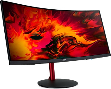 Монитор Acer 34" Nitro XZ342CUPbmiiphx черный VA LED 1ms 21:9 HDMI M/M матовая HAS Piv 400cd 178гр/178гр 3440x1440 144Hz DP 2K 7.6кг