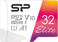 Флеш карта microSDHC 32Gb Class10 Silicon Power SP032GBSTHBV1V20SP Elite + adapter