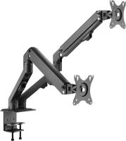 Кронштейн для мониторов Ultramounts UM729 черный 17"-27" макс.7кг крепление к столешнице поворот и н