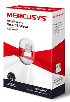 Сетевой адаптер WiFi Mercusys MW150US N150 USB 2.0