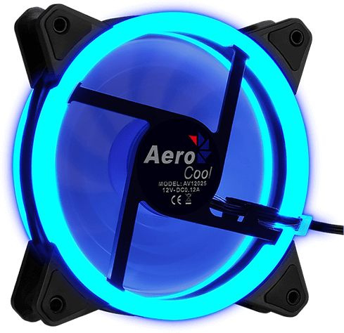 Вентилятор Aerocool Rev Blue 120x120mm 3-pin 15dB 153gr LED Ret