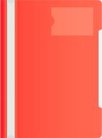 Папка-скоросшиватель Бюрократ -PS-V20RED A4 прозрач.верх.лист карм.для визит. пластик красный 0.12/0.16